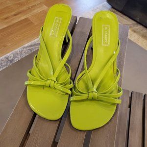 M. Patrick Women's Open toe Pumps - Lime green